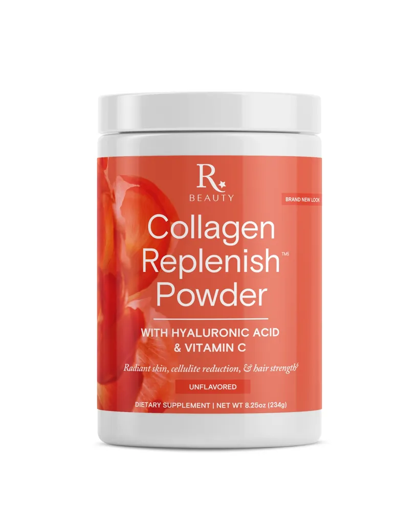 Reserveage Beauty, Collagen Replenish Powder with Hyaluronic Acid & Vitamin C, for Radiant Skin, Cellulite Reduction & Hair Strength, 8.25 Oz, Unflavo