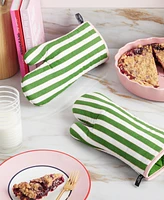 kate spade new york Botanical Stripe Oven Mitt 2-Pack Set, 7" x 13"