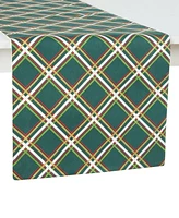 kate spade new york Holiday Confetti Acrobat Plaid Reversible Holiday Table Runner, 15" x 72"