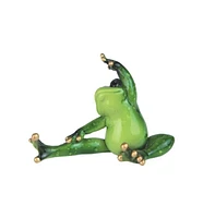 Fc Design 4.75"W Frog Doing Yoga Head to Knee Pose Statue Funny Animal Decoration Figurine Home Decor Perfect Gift for House Warming, Holidays and Bir