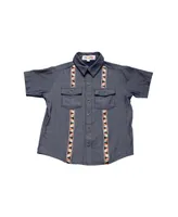 Mixed Up Clothing Toddler Boys Short Sleeves Button Down Pocket Shirt