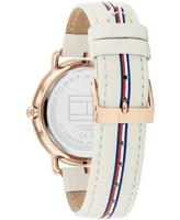 Tommy Hilfiger Women's Multifunction Beige Leather Watch 40mm