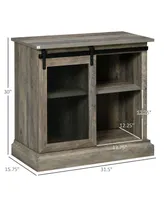 Homcom Farmhouse Storage Sideboard Cabinet with Sliding Door