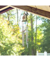 23"Long Giraffe with Baby Round Top Wind Chime