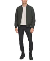 Dkny Men's Stretch Zip-Front Zip-Pocket Bomber Jacket