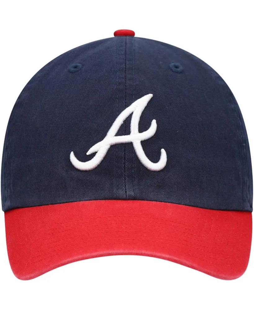 Men's '47 Brand Navy Atlanta Braves Clean Up Adjustable Hat