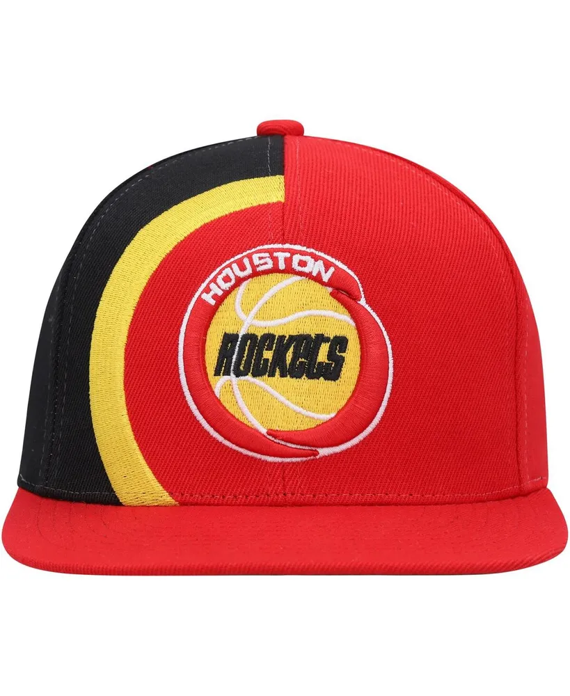 Men's Mitchell & Ness Red Houston Rockets Hardwood Classics Retroline Snapback Hat