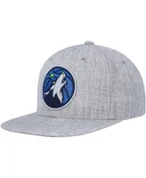 Men's Mitchell & Ness Heather Gray Minnesota Timberwolves Hardwood Classics 2.0 Snapback Hat