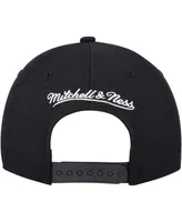 Men's Mitchell & Ness Black Toronto Raptors Mvp Team Script 2.0 Stretch Snapback Hat