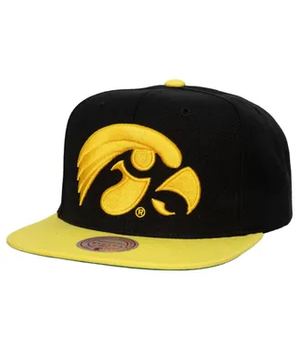 Men's Mitchell & Ness Black, Gold Iowa Hawkeyes 2-Tone 2.0 Snapback Hat