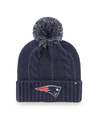 Women's '47 Brand Navy New England Patriots Bauble Cuffed Knit Hat with Pom