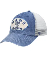 Men's '47 Brand Navy, White Los Angeles Rams Denali Trucker Clean Up Snapback Hat