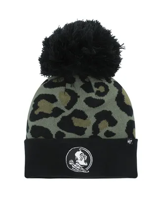 Women's '47 Brand Hunter Green Florida State Seminoles Bagheera Cuffed Knit Hat with Pom