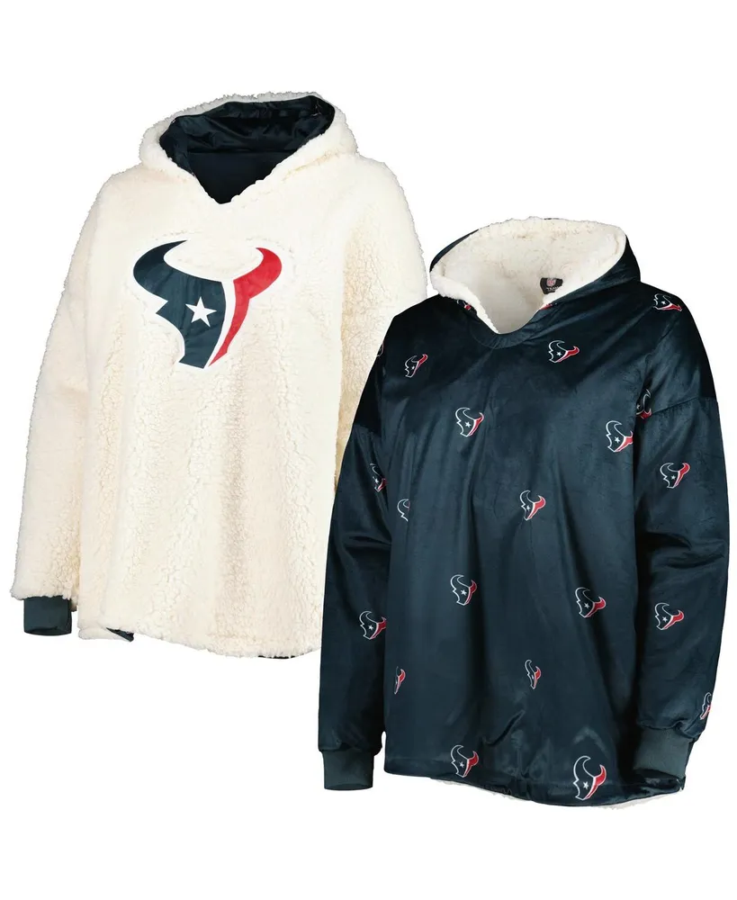 Women's Foco Houston Texans Repeat Print Reversible Hoodeez