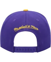 Men's Mitchell & Ness Purple Los Angeles Lakers Hardwood Classics Energy Re-Take Speckle Brim Snapback Hat