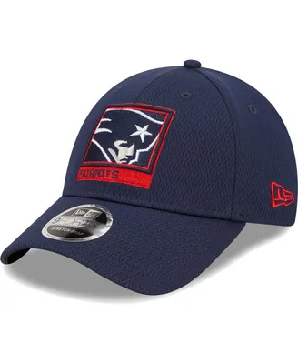Men's New Era Navy New England Patriots Framed Af 9FORTY Snapback Hat