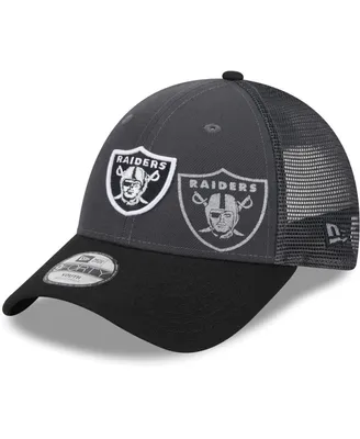 Big Boys and Girls New Era Graphite Las Vegas Raiders Reflect 9FORTY Adjustable Hat