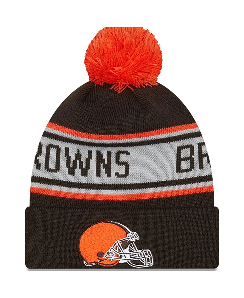 Cleveland Browns RIBBED-UP Brown Knit Beanie Hat by New Era