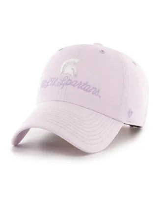 Women's '47 Brand Purple Michigan State Spartans Haze Clean Up Adjustable Hat