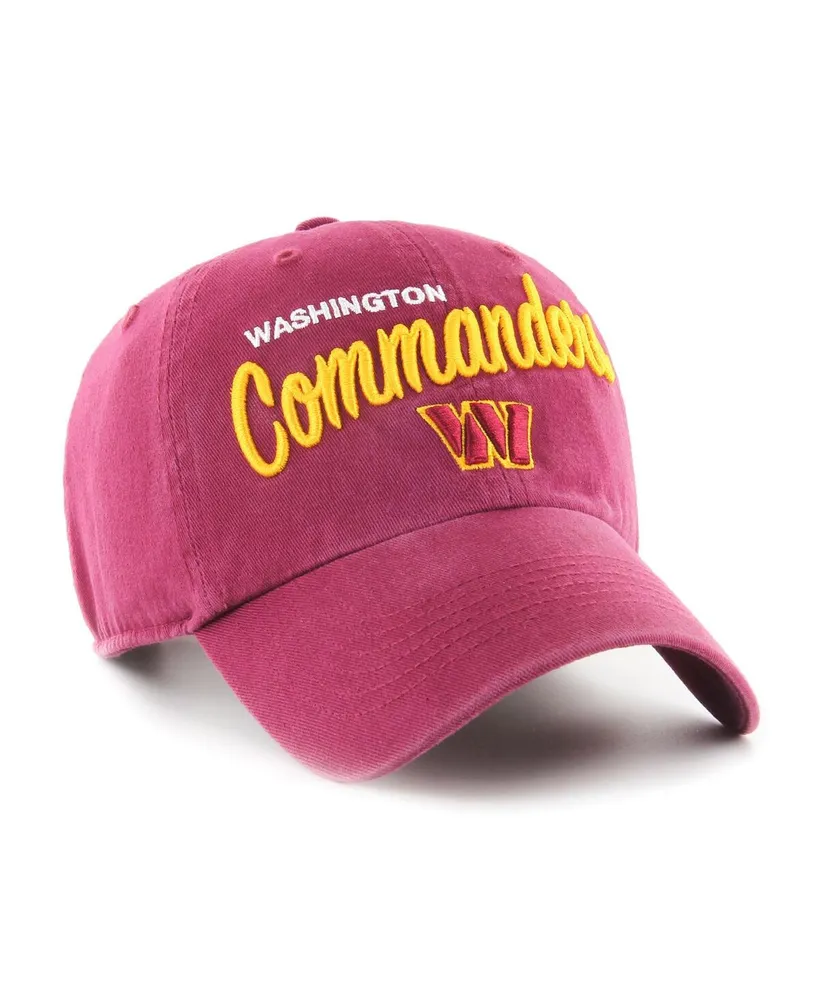 Women's '47 Brand Burgundy Washington Commanders Phoebe Clean Up Adjustable Hat