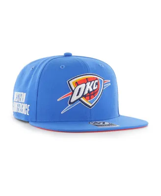 Men's '47 Brand Blue Oklahoma City Thunder Sure Shot Captain Snapback Hat