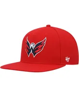 Men's '47 Brand Red Washington Capitals Sure Shot Captain Snapback Hat