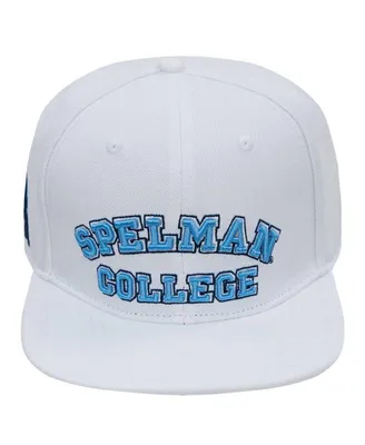 Men's Pro Standard White Spelman College Jaguars Primary Logo Evergreen Wool Snapback Hat