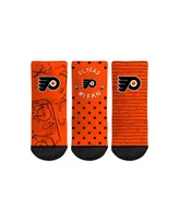 Toddler Boys and Girls Rock Em Socks Philadelphia Flyers #1 Fan 3-Pack Crew Socks Set