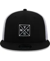 Men's New Era Black New York Yankees Vert Squared Trucker 9FIFTY Snapback Hat