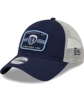 Men's New Era Navy Sporting Kansas City Property 9TWENTY Snapback Hat