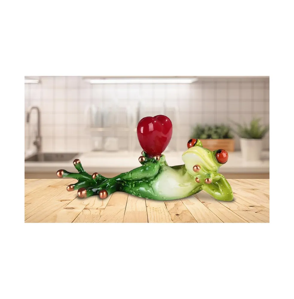 Fc Design 6.5"W Lovely Tree Frog with Red Heart Statue Animal Decoration Figurine Home Decor Perfect Gift for House Warming, Holidays and Birthdays