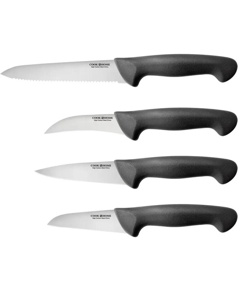 Cook N Home Paring Knife Set 4-Piece, High Carbon German Stainless