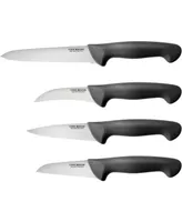 Cook N Home Paring Knife Set 4-Piece, High Carbon Stainless Steel Kitchen Knives, Includes