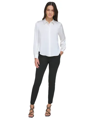 Dkny Women's Long-Sleeve Button-Down Shirt