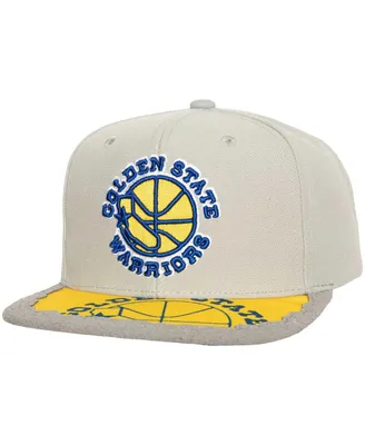 Men's Mitchell & Ness Gray Golden State Warriors Munch Time Snapback Hat