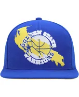 Men's Mitchell & Ness Royal Golden State Warriors Paint By Numbers Snapback Hat