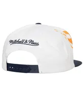 Men's Mitchell & Ness White Golden State Warriors Hot Fire Snapback Hat