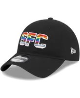 Men's New Era Black Seattle Sounders Fc Pride 9TWENTY Adjustable Hat