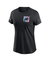 Women's Nike Black Carolina Panthers 2023 Nfl Crucial Catch Sideline Tri-Blend T-shirt