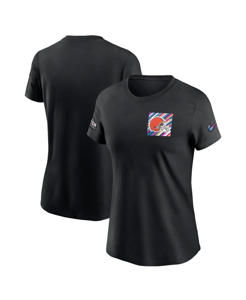 Women's Nike Black Cleveland Browns 2023 Nfl Crucial Catch Sideline Tri-Blend T-shirt