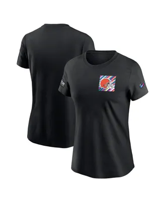 Women's Nike Black Cleveland Browns 2023 Nfl Crucial Catch Sideline Tri-Blend T-shirt