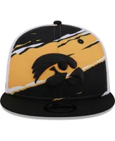 Men's New Era Black Iowa Hawkeyes Tear Trucker 9FIFTY Snapback Hat