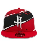 Men's New Era Red, White Houston Rockets Tear Trucker 9FIFTY Adjustable Hat