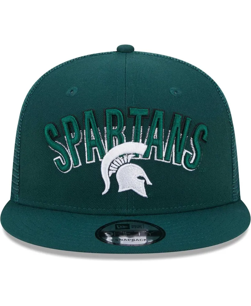 Men's New Era Green Michigan State Spartans Grade Trucker 9FIFTY Snapback Hat