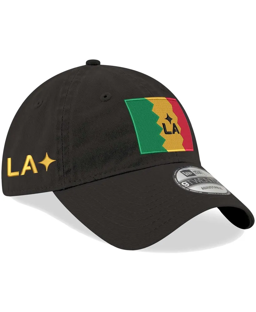 Men's New Era Black La Galaxy Jersey Hook 9TWENTY Adjustable Hat