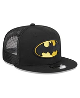 Men's New Era Black Batman Logo Trucker 9FIFTY Snapback Hat