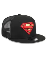 Men's New Era Black Superman Trucker 9FIFTY Snapback Hat