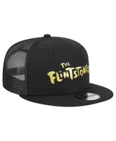 Men's New Era Black The Flintstones Trucker 9FIFTY Snapback Hat