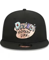 Men's New Era Black Rocko's Modern Life Trucker 9FIFTY Snapback Hat