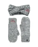 Women's ZooZatz Heathered Gray Toronto Fc Headband and Mittens Set